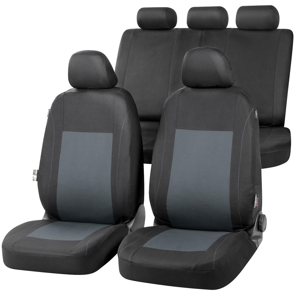 Coprisedili Auto Sandray Grigio-nero Set Completo - Foto 1