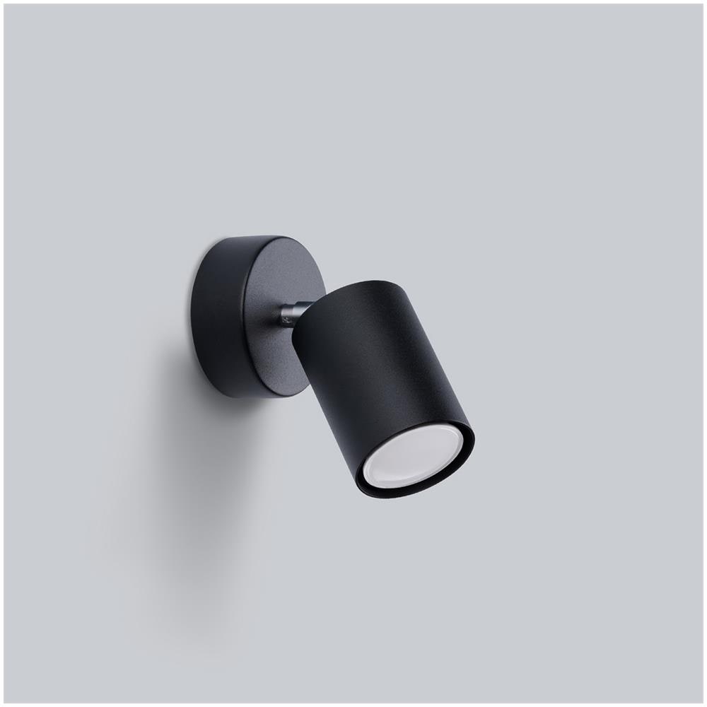 Lampada Da Parete Lemmi 1 Nero Sl. 1126 - Minimalista Lampade Da Parete Nero 18.5x8x8 Cm - Foto 2