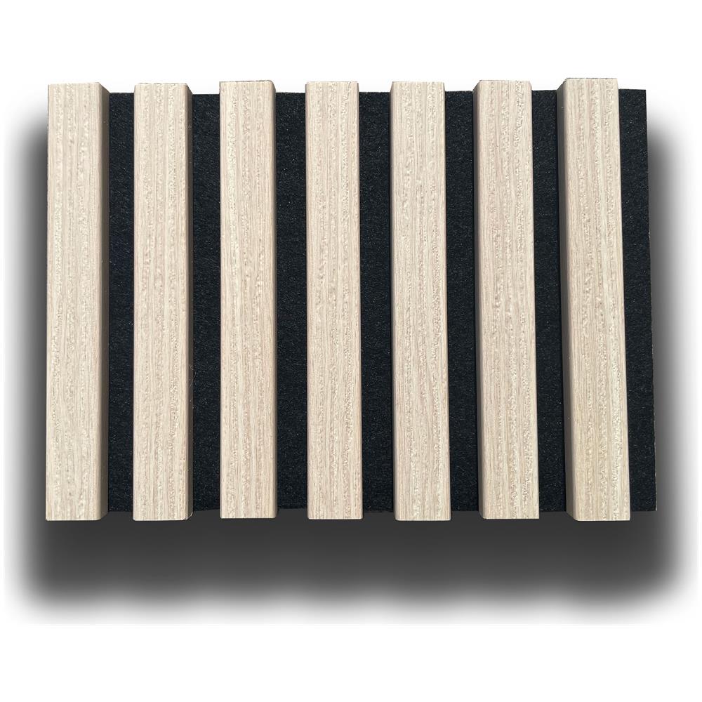 €49,90al Mq - Pacco Da 3,6mq (due Aste) 22x600x3000mm Di Rivestimento Acustico Pet E Polimeri Lamelli Vari Decori - Crema-1311 - Foto 1