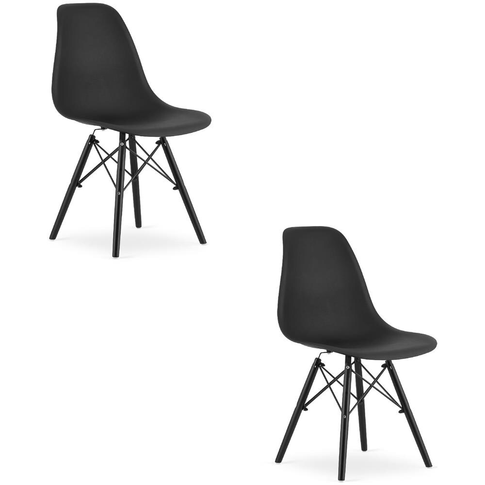 Sedia Valora OSAKA con gambe in legno nero, design ergonomico x2 - Foto 1