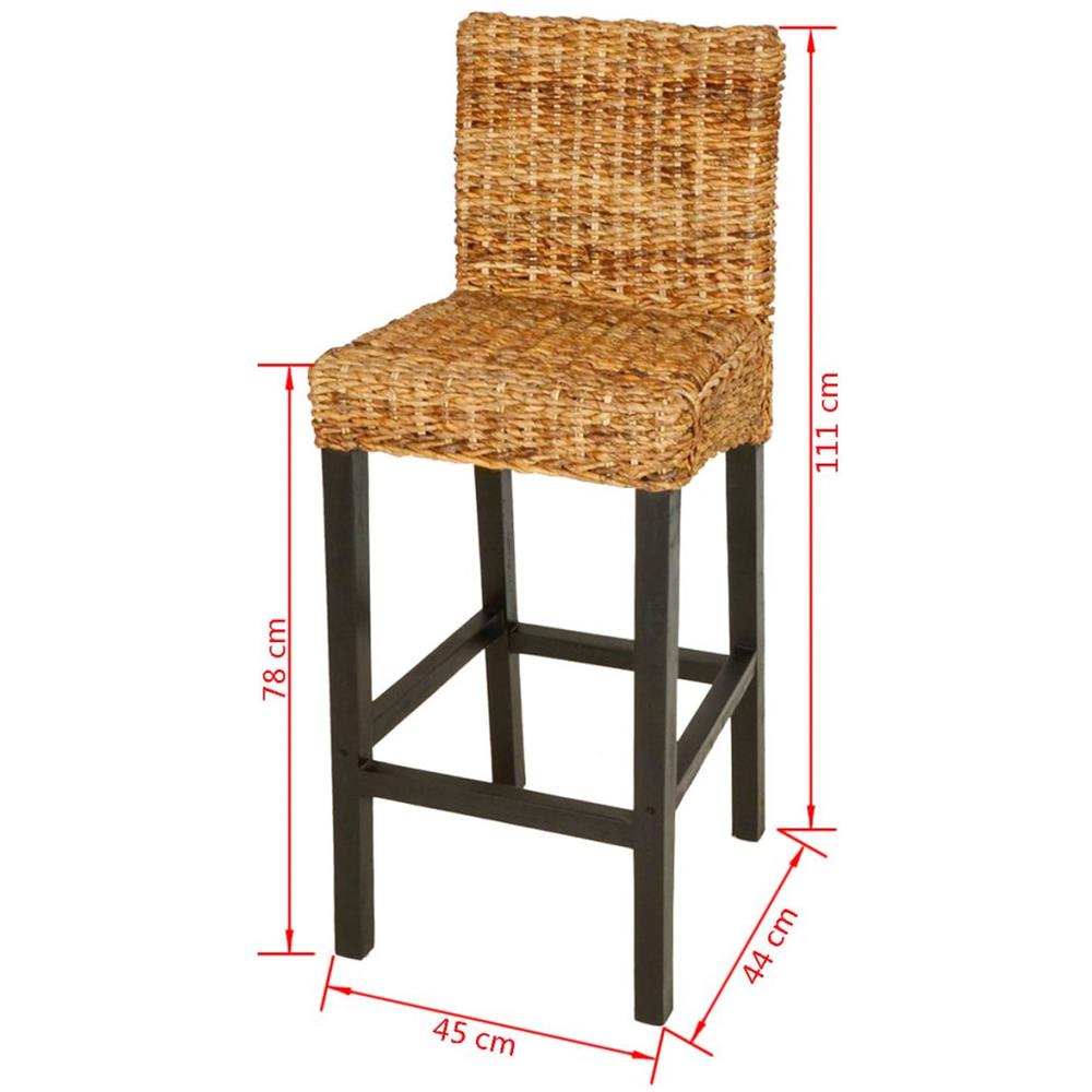 Sgabelli da Bar 45 x 44 x 111 cm 2 pz in Abaca - Foto 10
