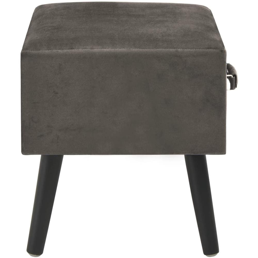 Comodino Grigio 40x35x40 Cm In Velluto - Foto 9