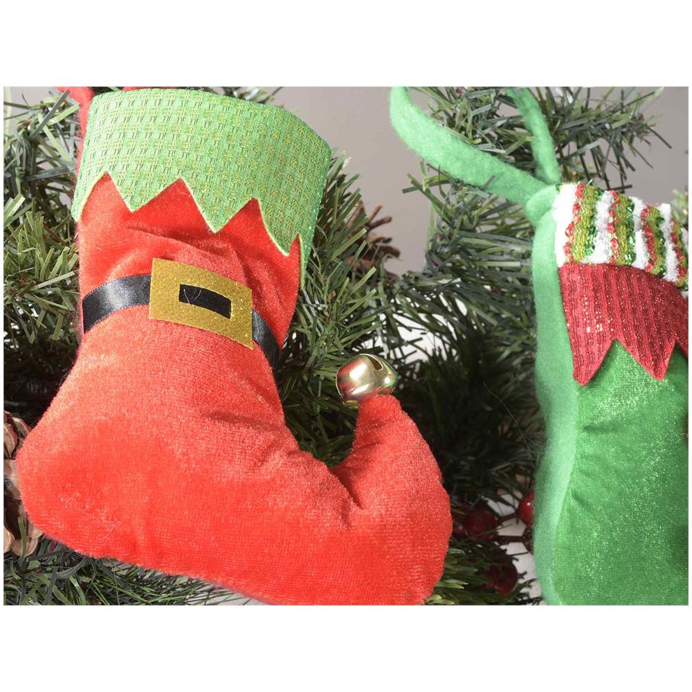 Calze Porta Doni In Feltro Decorate Da Appendere Set Da 16 Pezzi - Foto 2