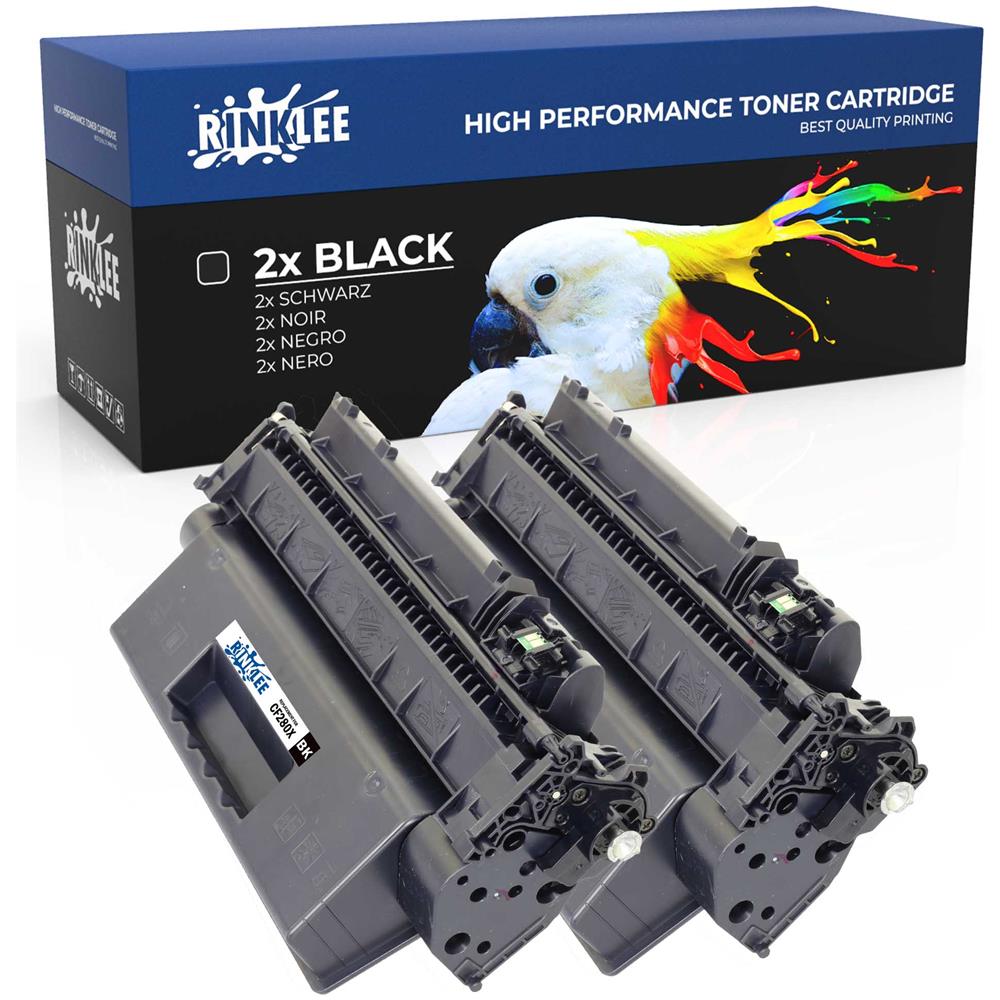 TONER - 2x Nero Cf280x 80x Cartuccia Di Per Hp Laserjet Pro 400 M401a M401n M401d M401dw Mfp Mfp M425dn M425dw - Foto 1
