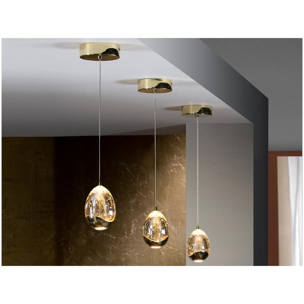 Lampada A Sospensione A Barra Dritta, Oro, Champagne - Foto 1