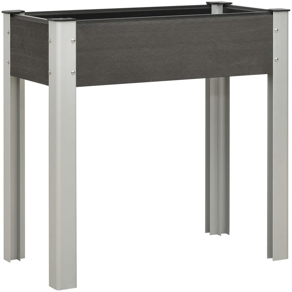 Fioriera Rialzata Da Giardino 75x40x75 Cm In Wpc Grigio - Foto 1