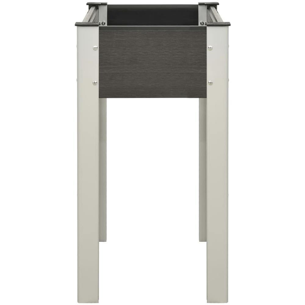 Fioriera Rialzata Da Giardino 75x40x75 Cm In Wpc Grigio - Foto 3