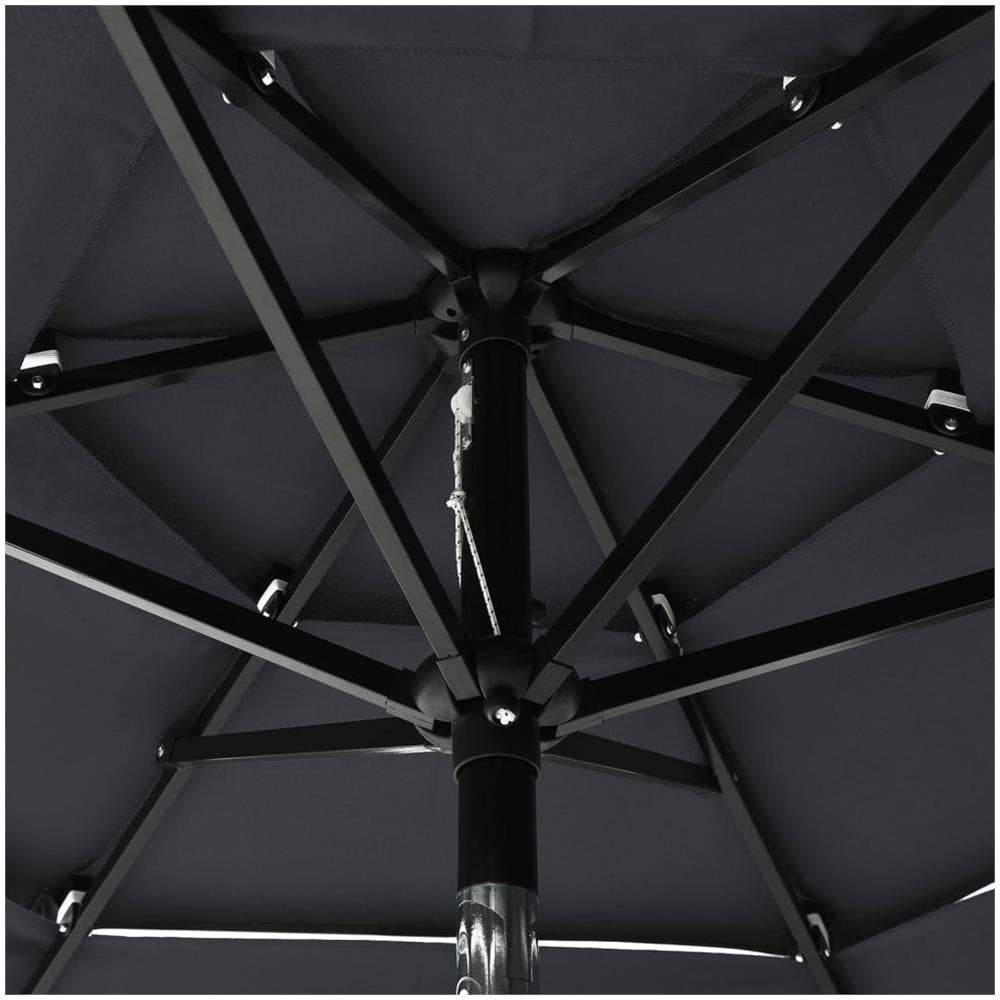 Ombrellone a 3 Livelli con Palo in Alluminio Antracite 2 m - Foto 3