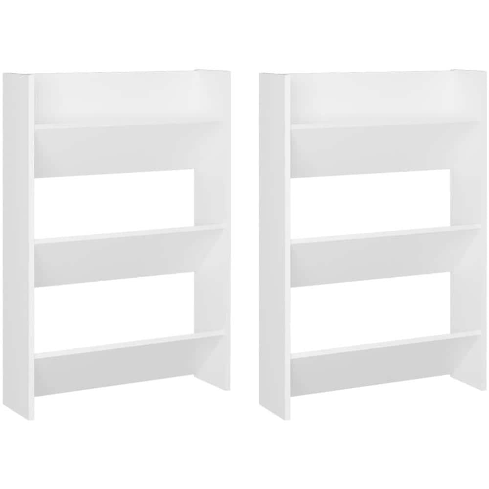 Scarpiere A Muro 2 Pz Bianche 60x18x90 Cm In Truciolato - Foto 1