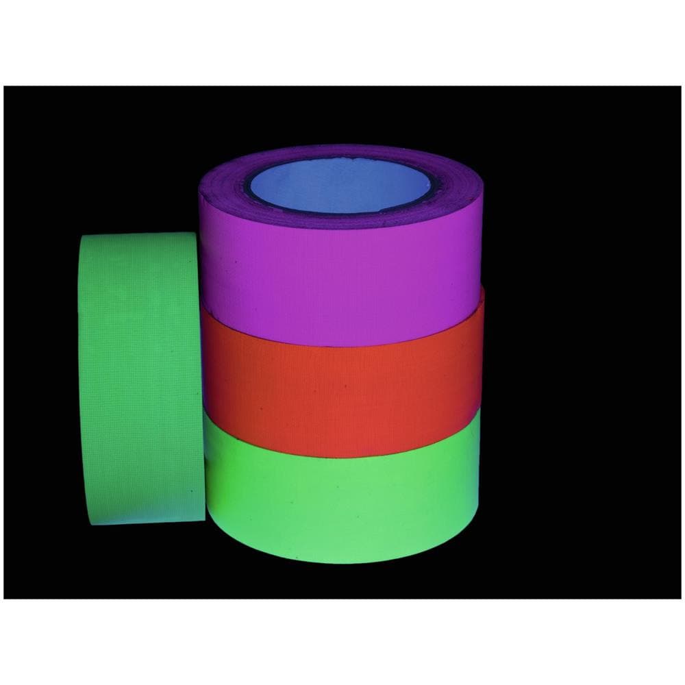 Gaffa Tape 50mm X 25m Neon-yellow Uv Active - Foto 2