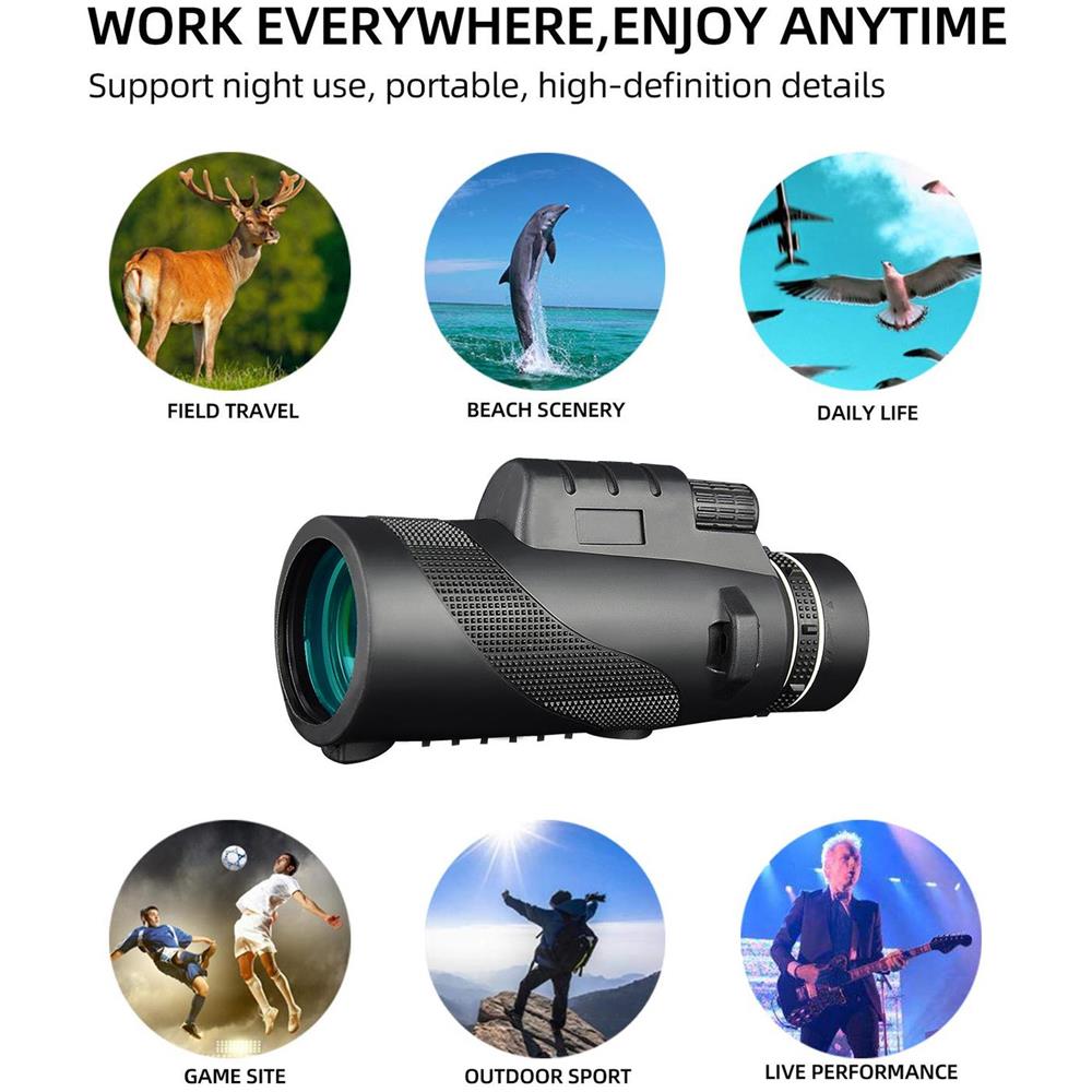 Binocolo Monoculare / Telescopio Impermeabile Ingrandimento 40x60 - Foto 2