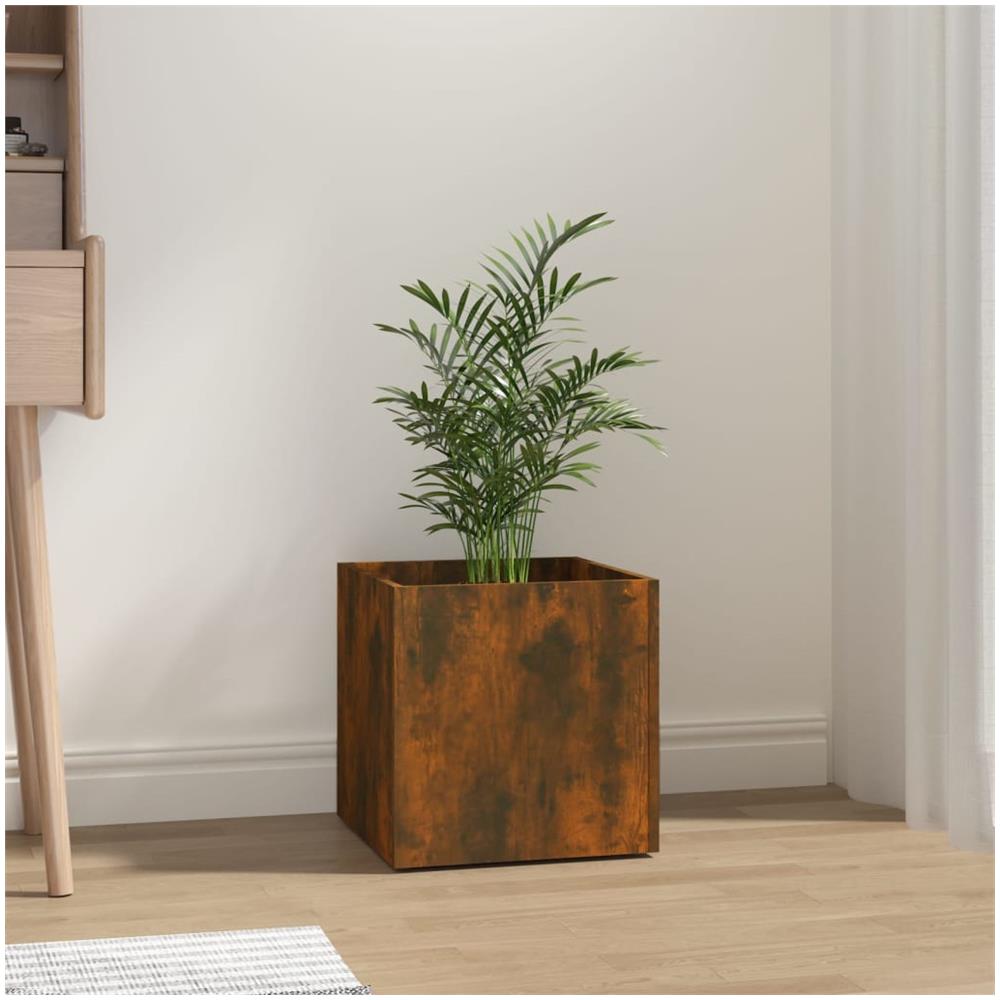 Fioriera Rovere Fumo 40x40x40 Cm In Legno Multistrato - Foto 1