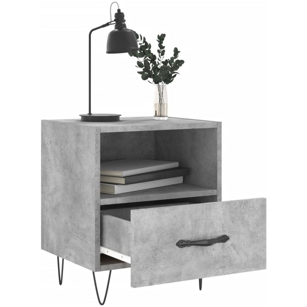 Comodini 2 Pz Grigio Cemento 40x35x47,5 Cm In Legno Multistrato - Foto 3