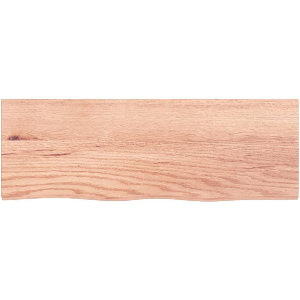 Ripiano Muro Marrone Chiaro 80x30x2 cm Massello Rovere Trattato - Foto 2