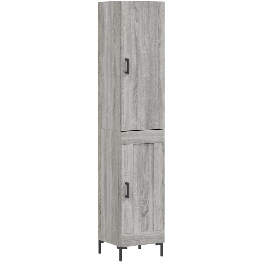 Credenza Grigio Sonoma 34,5x34x180 Cm In Legno Multistrato - Foto 2