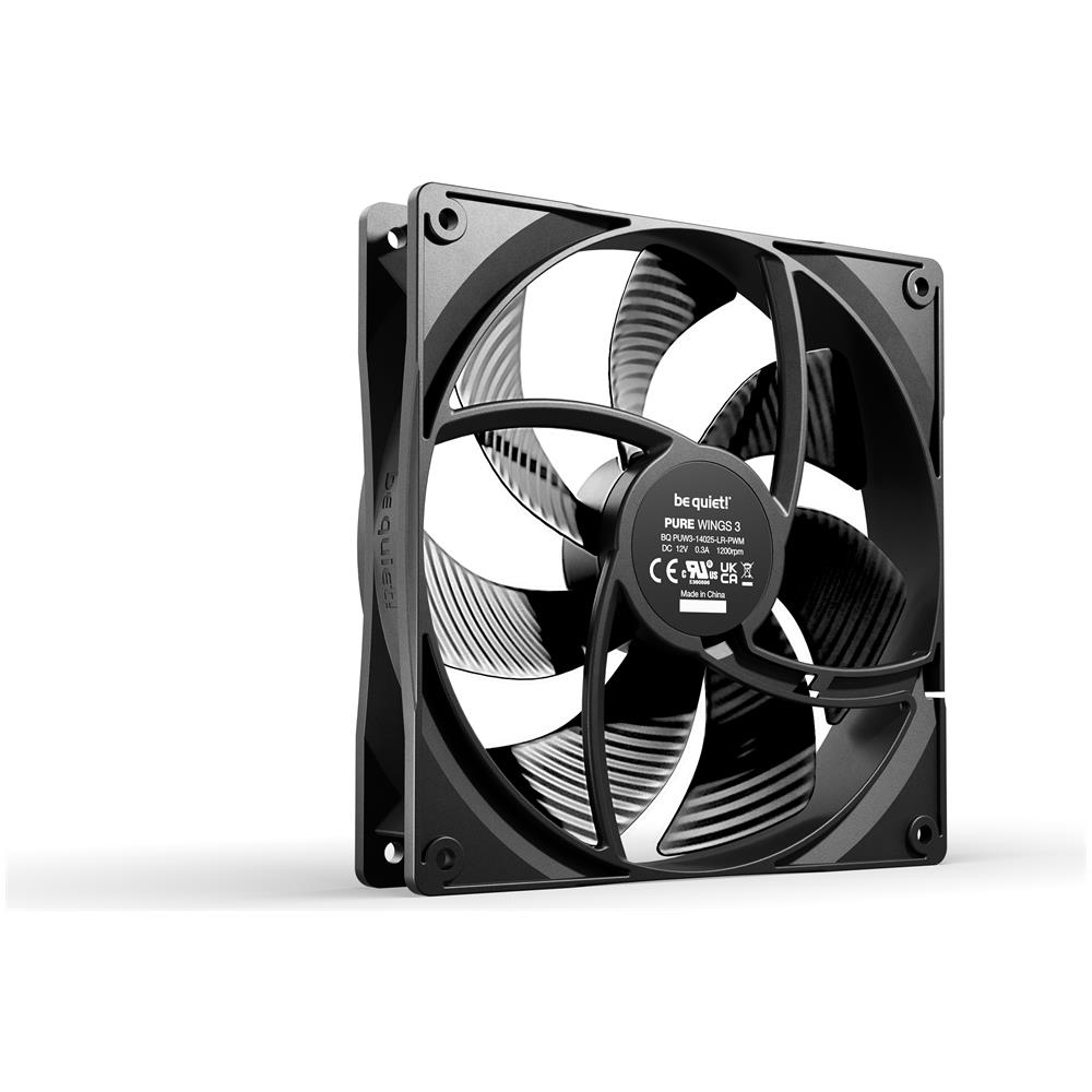 Pure Wings 3 140mm PWM Case per computer Ventilatore 14 cm Nero 1 pz - Foto 2