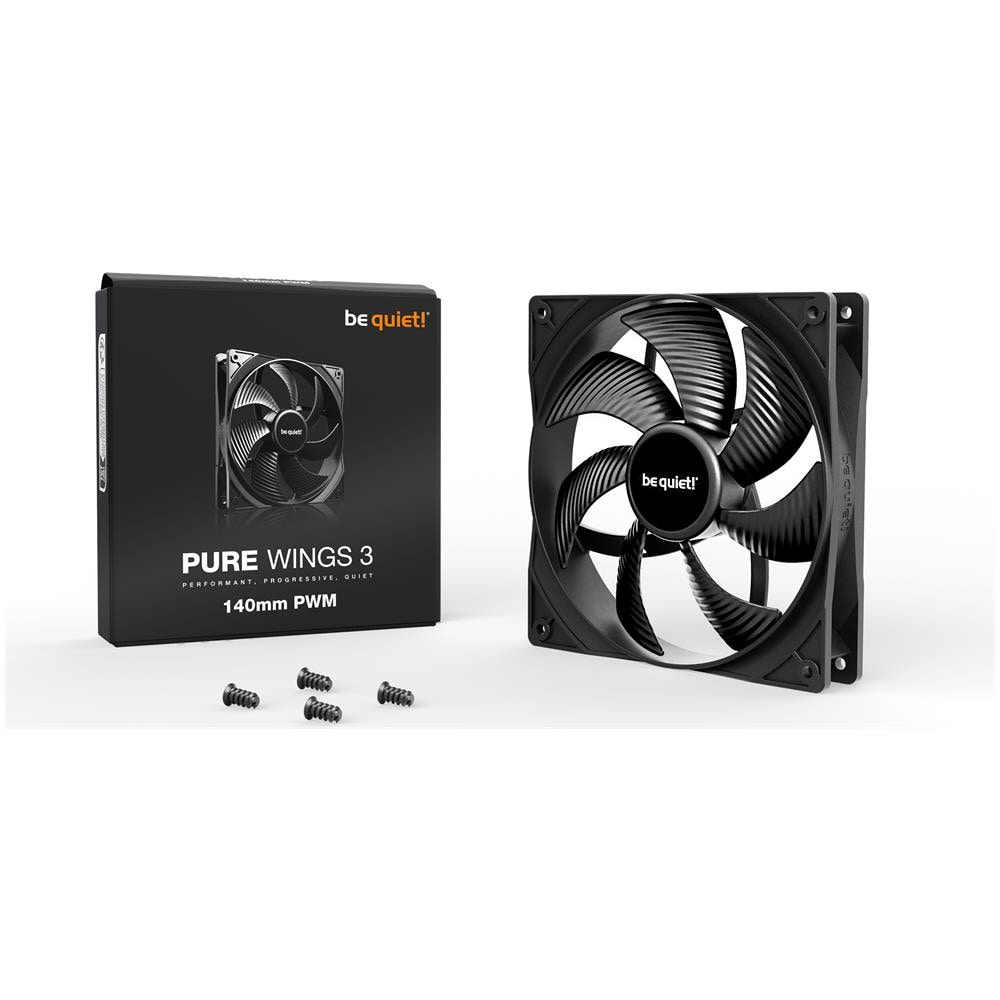 Pure Wings 3 140mm PWM Case per computer Ventilatore 14 cm Nero 1 pz - Foto 3