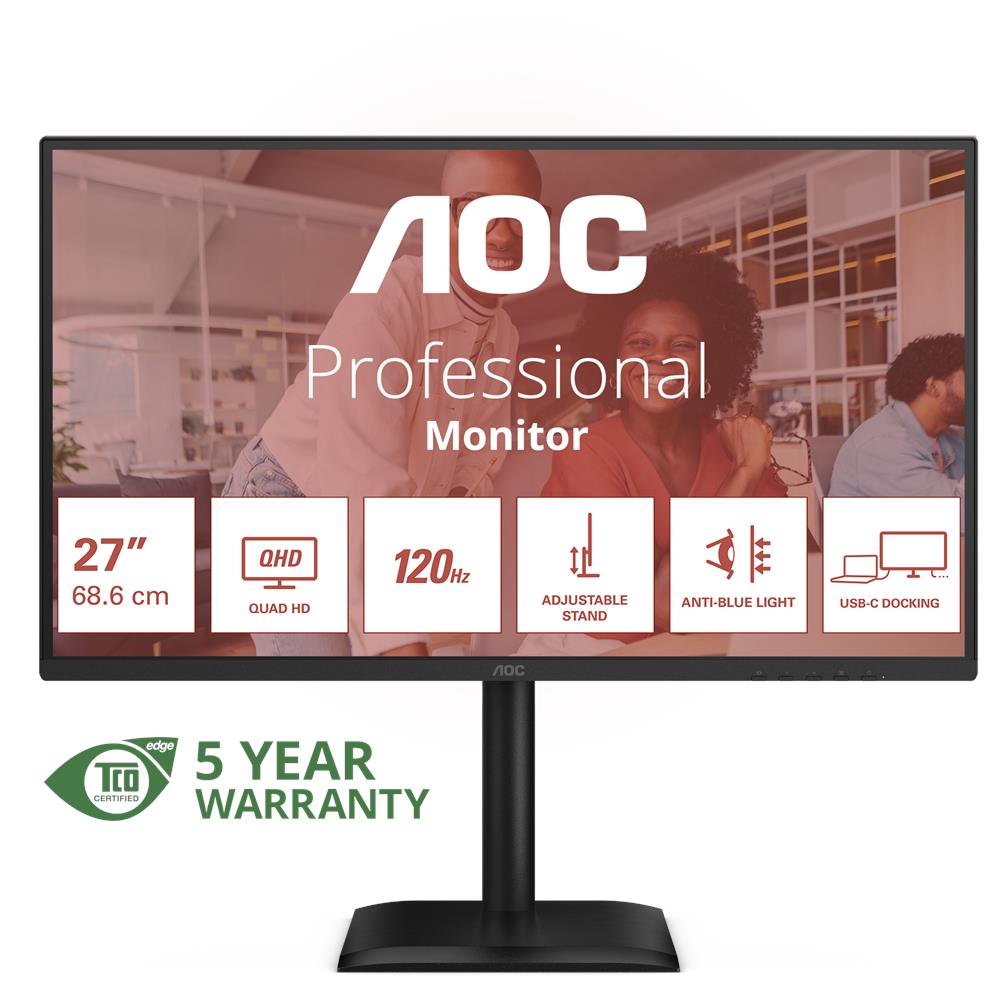 Monitor 27" IPS Flat Q27E4CV Quad HD Tempo di risposta 4 ms - Foto 1