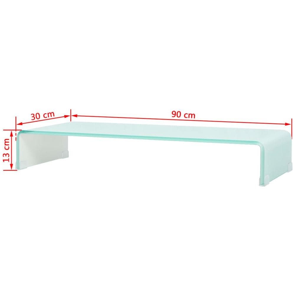 Supporto TV / Rialzo Monitor in Vetro Verde 90x30x13 cm - Foto 4