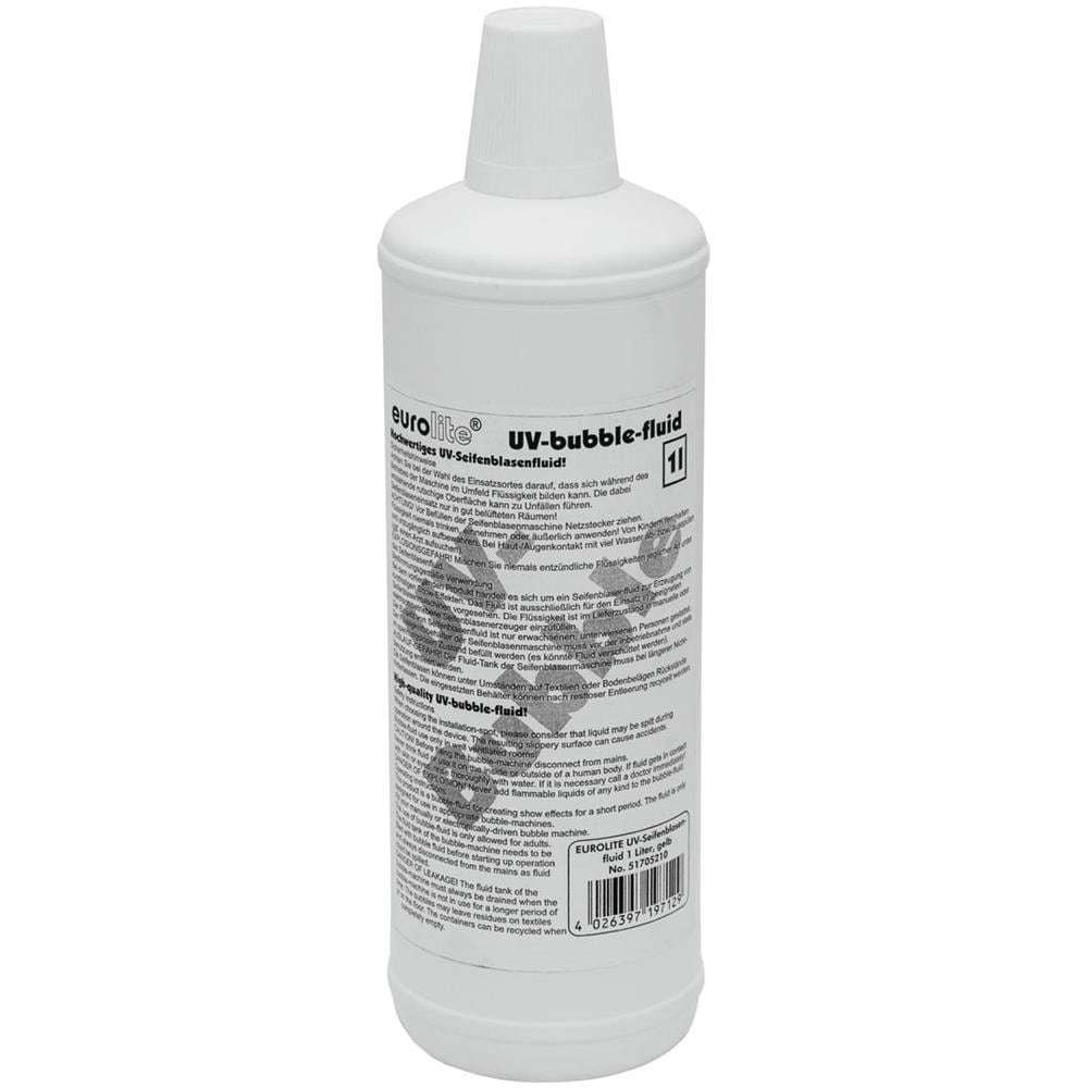 Liquido Per Macchina Delle Bolle Di Sapone, 1 Litro, Giallo, Uv - Foto 1