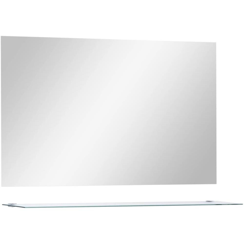 Specchio Da Parete Con Mensola 100x60 Cm In Vetro Temperato - Foto 2