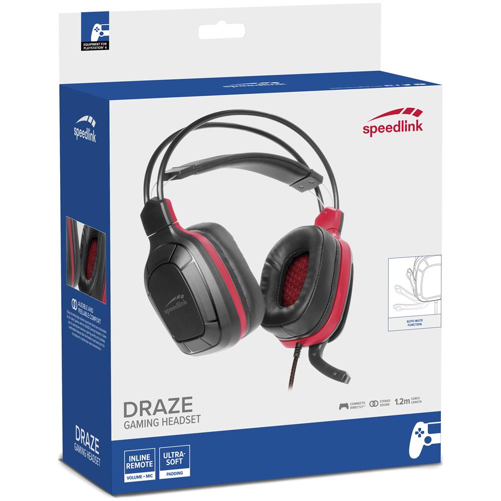 Draze Stereo Gaming Headset For Sony Ps4 3.5mm Jack Plug Connectors 1.2m Cable - Headset (sl-450312-bk)  - Foto 3