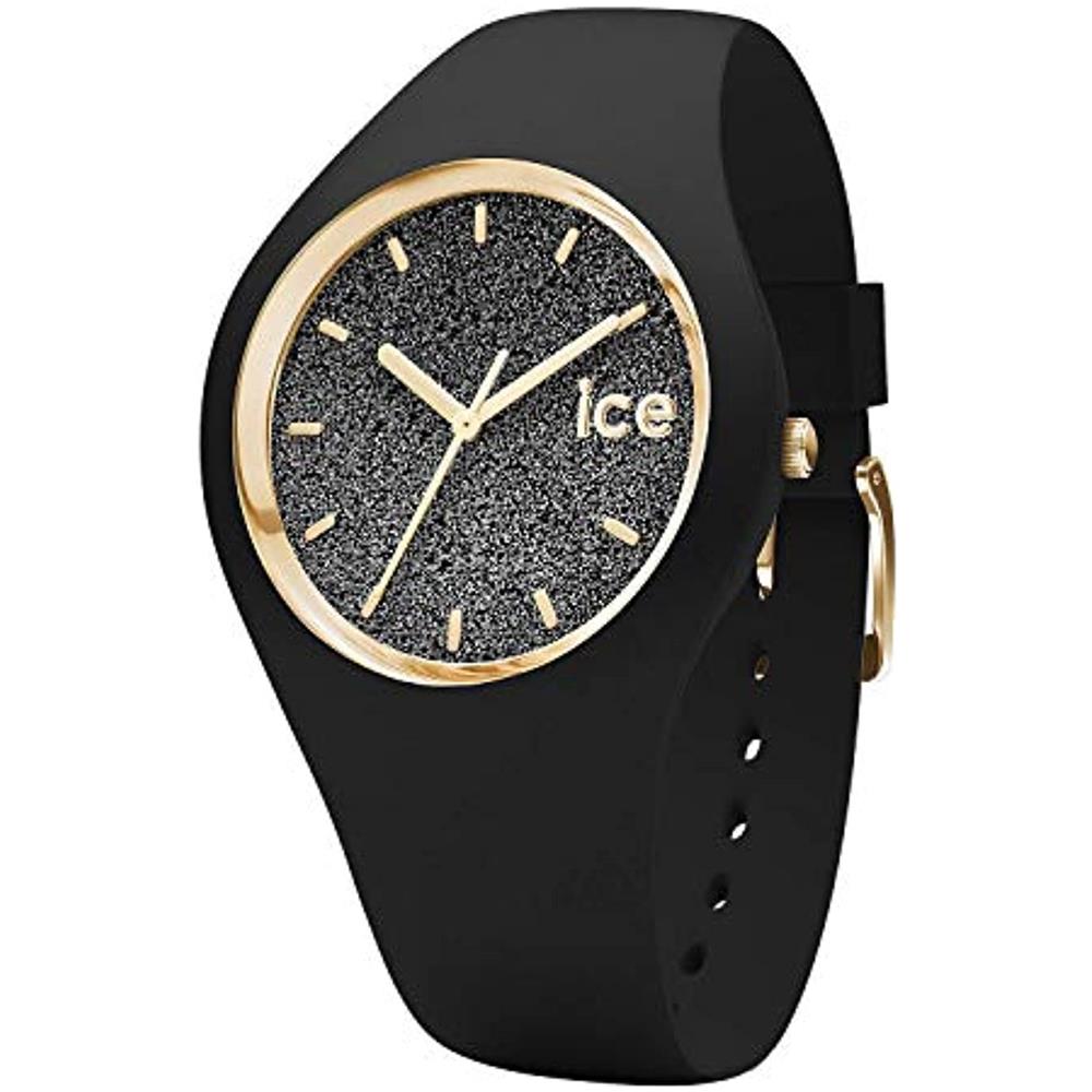 Ice Glitter Black, Orologio Nero Da Donna Con Cinturino In Silicone, 001356, Medium (40 Mm)  - Foto 1