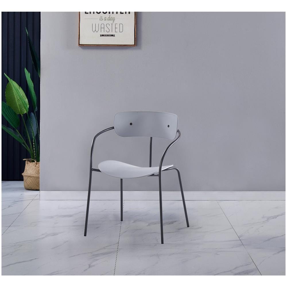 Set Di 2 Sedie Con Braccioli Grigio Chiaro Alexia - Foto 2