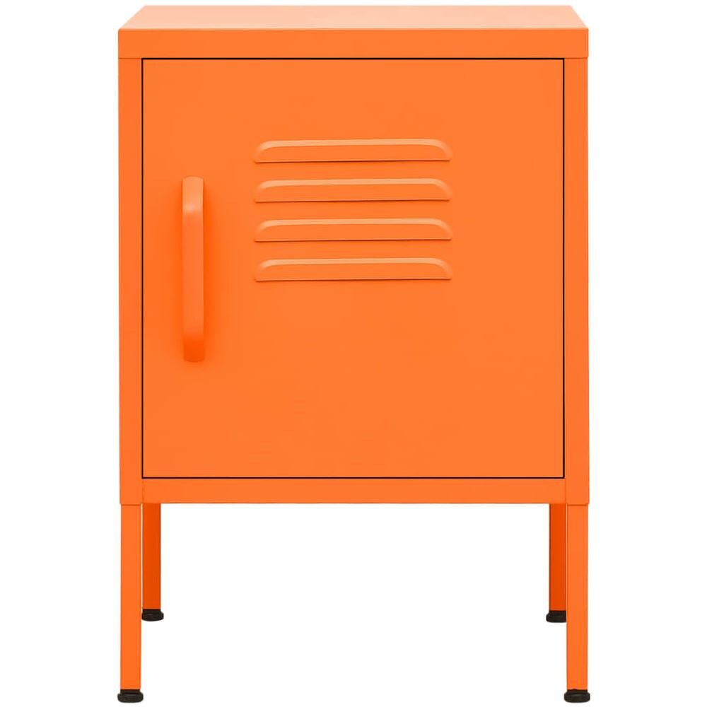 Comodino Arancione 35x35x51 Cm In Acciaio - Foto 2