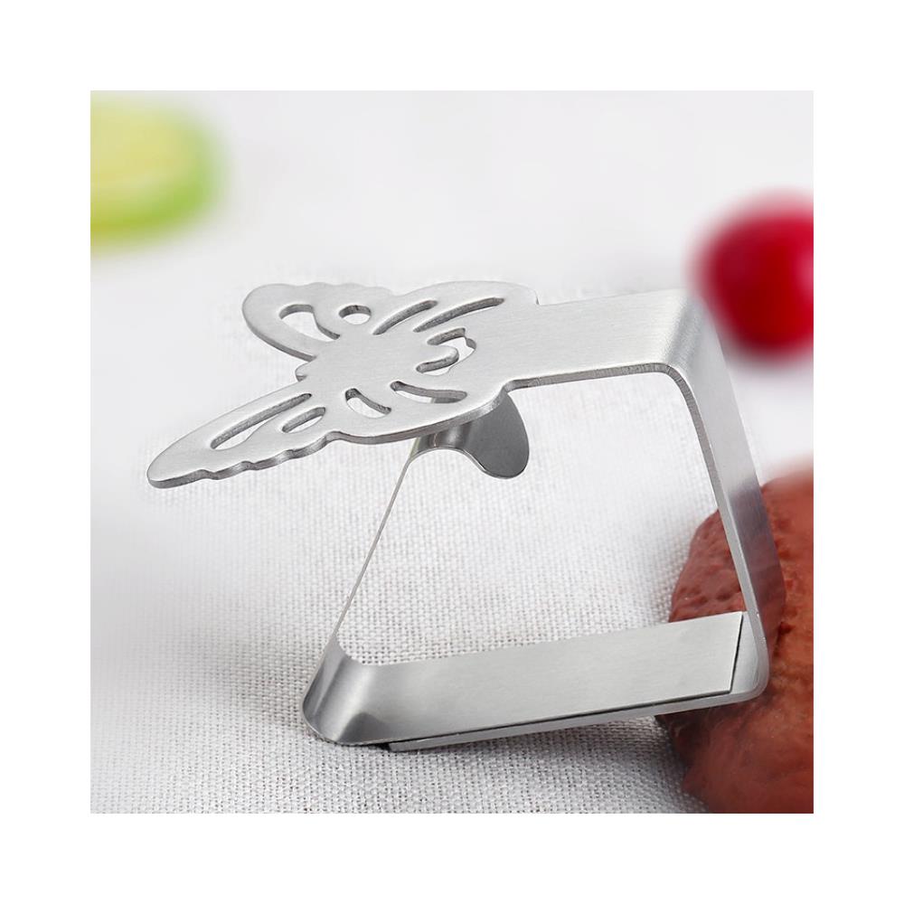 Fermagli /portapanno Con Farfalla Confezione Da 4 D'argento - Foto 2