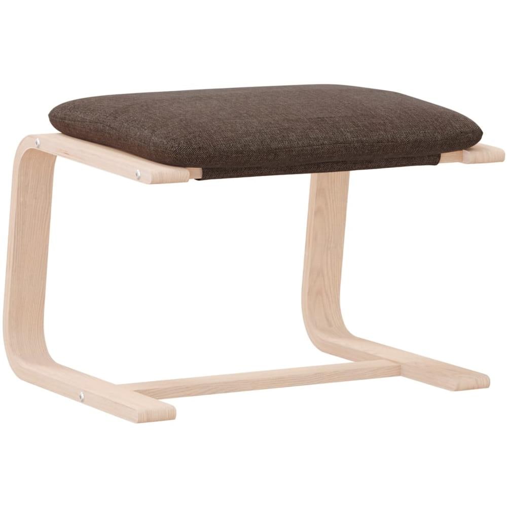 Poggiapiedi Marrone Scuro 51x41x40 Cm In Tessuto - Foto 2