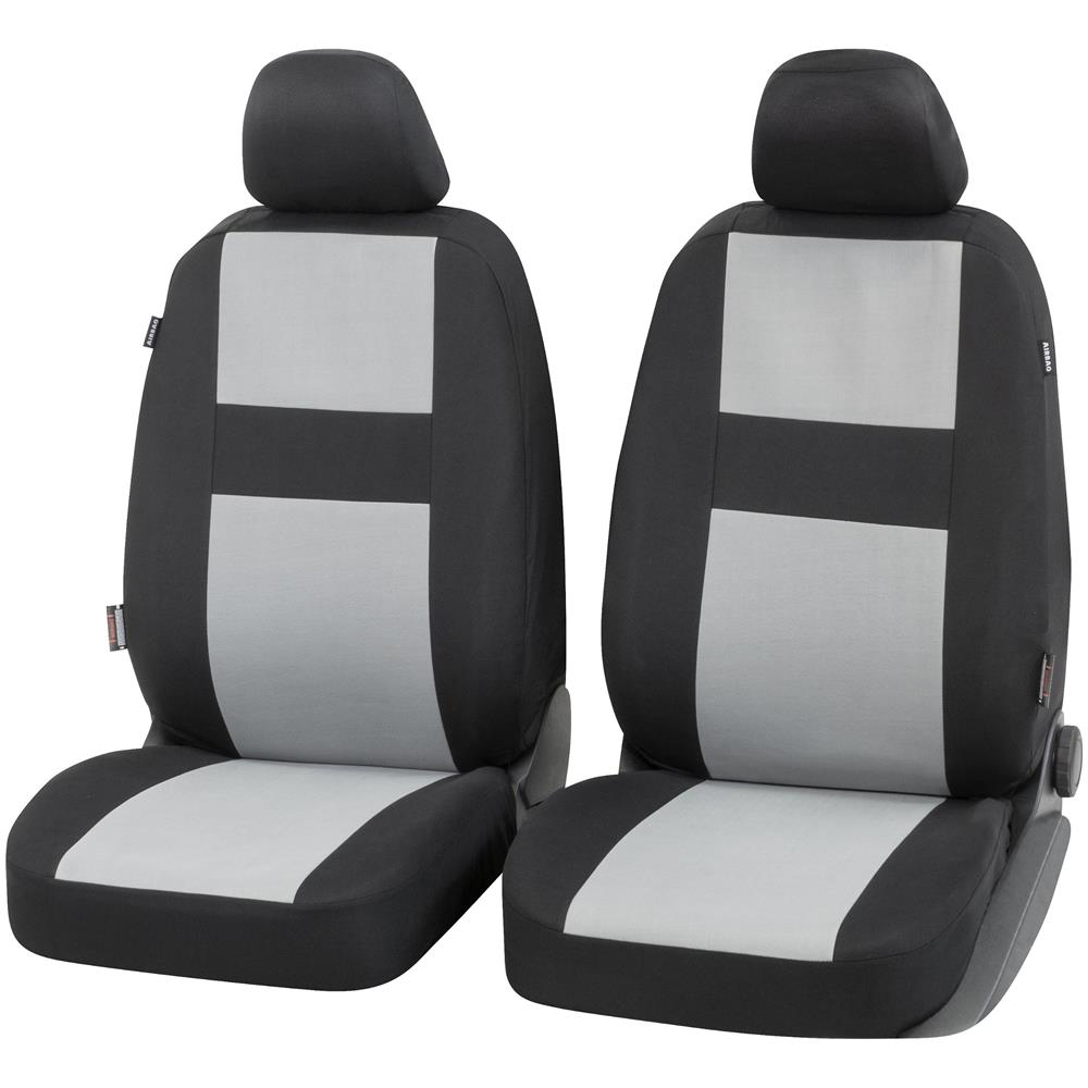 Coprisedili Auto Glasgow Nero-grigio Per Due Sedili Anteriori - Foto 1