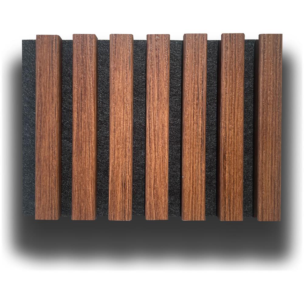 €49,90al Mq - Pacco Da 3,6mq (due Aste) 22x600x3000mm Di Rivestimento Acustico Pet E Polimeri Lamelli Vari Decori - Noce-21934 - Foto 1