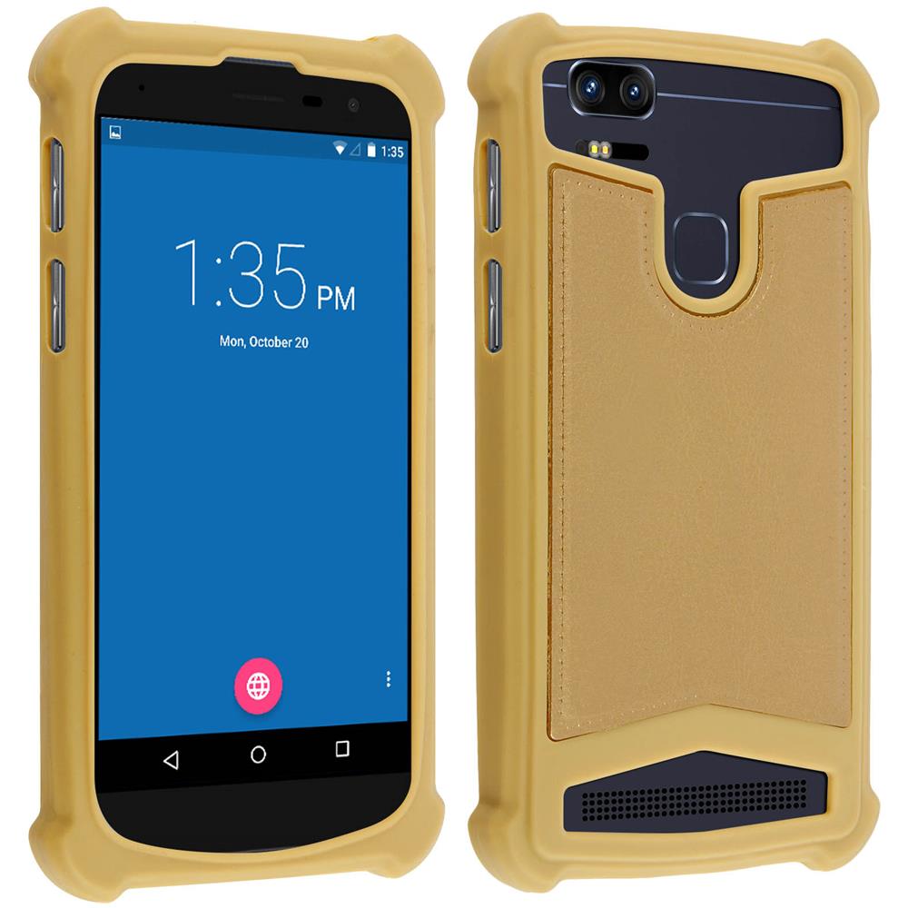 Cover Mocca Universale Smartphone Da 5 A 5.3 Pollici In Silicone Gel Dorato - Foto 1