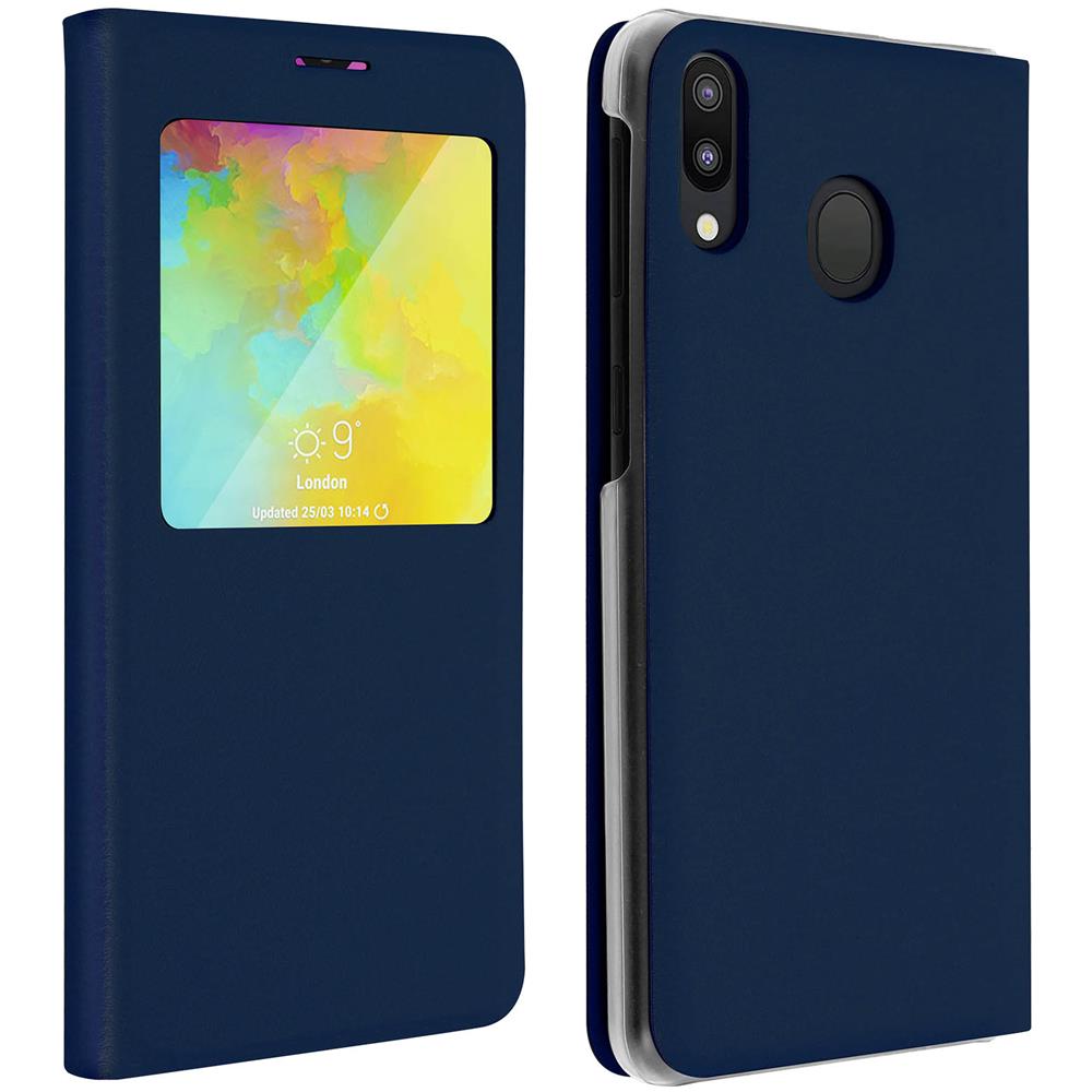 Custodia Samsung Galaxy M20 Sportellino Finestra Sottile Blu - Foto 1