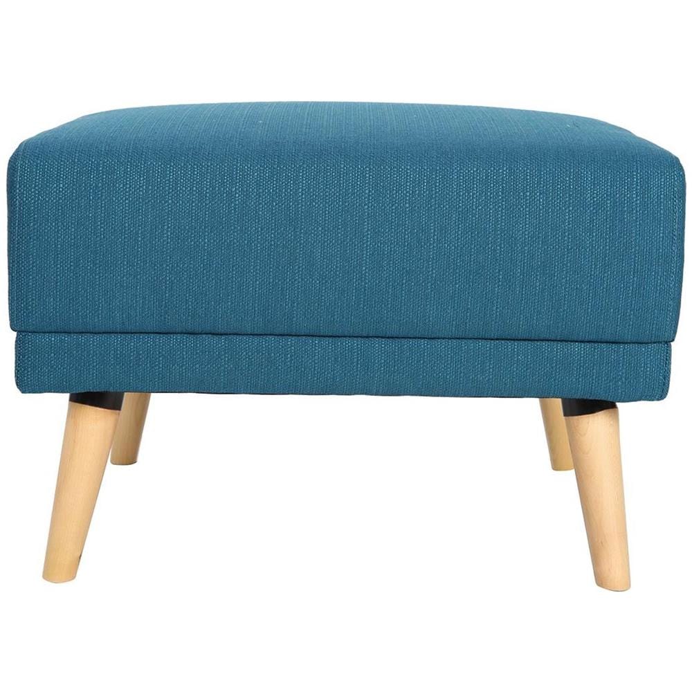Pouf CONRAD Cotone Azzurro 50 Cm 50 Cm 35 Cm - 9