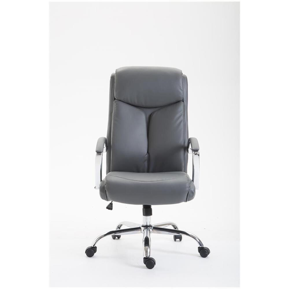 Sedia Ufficio Vaud XL in Similpelle I Poltrona Ergonomica Girevole con Alto Schienale E Braccioli I Poltrona Studio Portata Max 140 kg Grigio - Foto 2