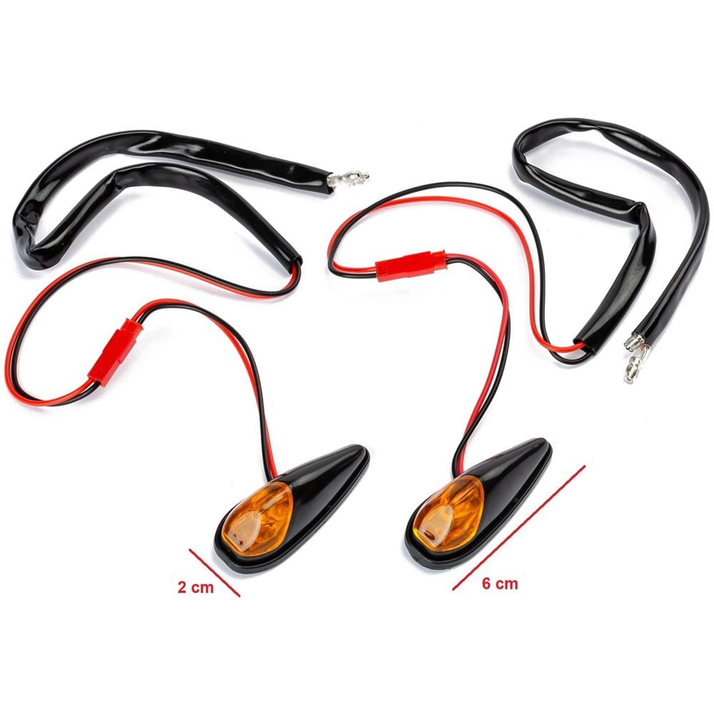 Coppia Frecce Moto Carena Indicatori Direzione Minifrecce Adesivo Arancione - Foto 2