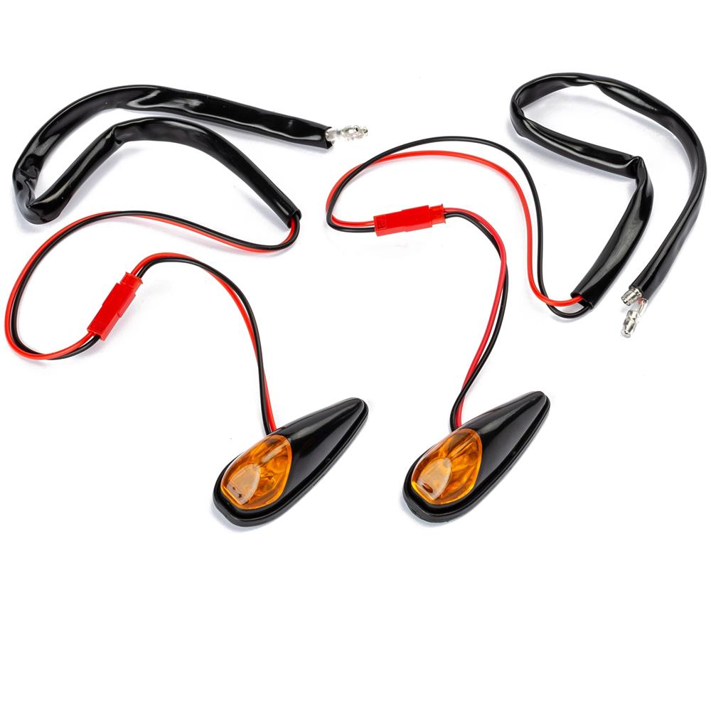 Coppia Frecce Moto Carena Indicatori Direzione Minifrecce Adesivo Arancione - Foto 1