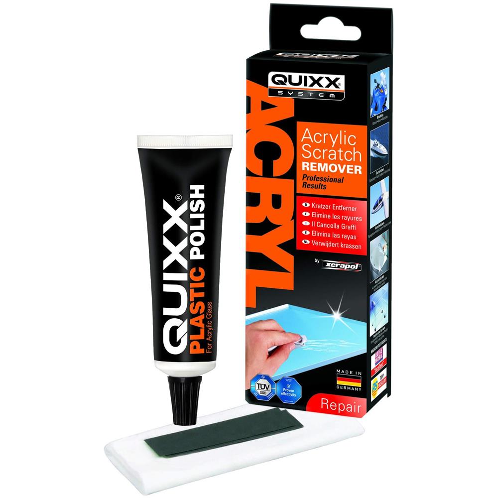 Qa1 Affidabile Acrilico Graffiare La Superficie Remover Per Auto Moto Caravan Boat Mobili Ecc Include 50g Tubo Polacco Panno Polacco E Speciale Abrasivo Papers Con Certificato Tv Anche Per I Graffi Pi Profondi - Foto 1