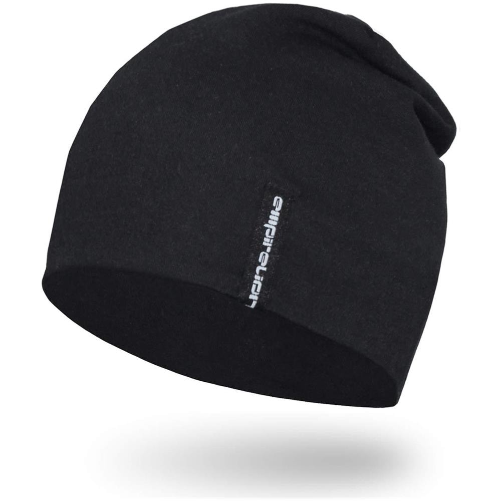 9 Multifunzionali Leggeri Berretti Cappelli Sole Protezione Esecuzione Cappelli Calotta Fodera Del Casco Del Sonno Per Gli Uomini Le Donne (nero)  - Foto 1