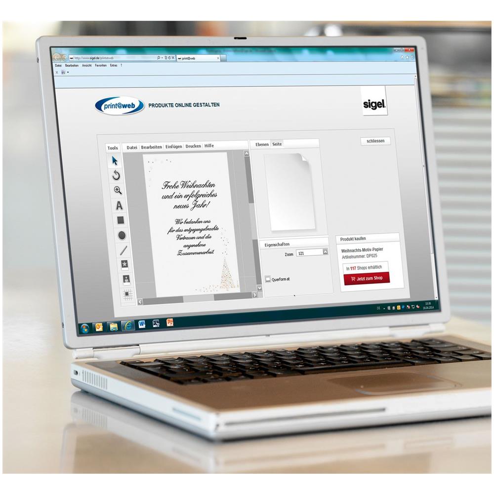 Weihnachts-motiv-papier ""golden Tree"", A4, 90 G / qm Feinpapier, Fr Inkjet / laser / kopierer - 1 Stck (dp084)  - Foto 2