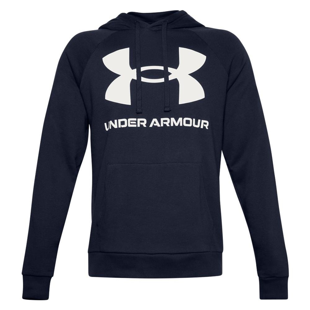 Felpa Con Cappuccio Rival Fleece Big Logo Hd Uomo - Navy Lg - L - Foto 1