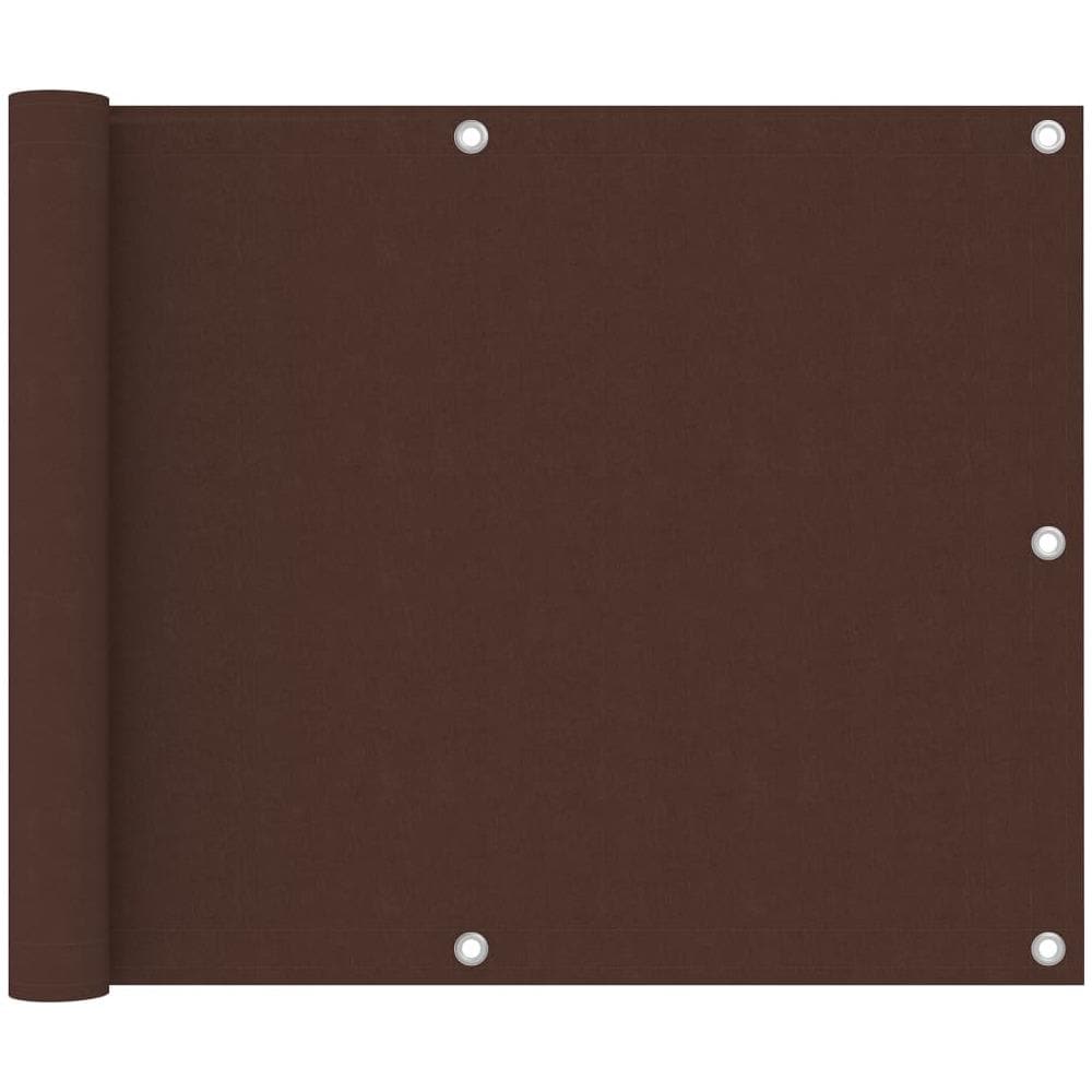 Paravento da Balcone Marrone 75x500 cm in Tessuto Oxford - Foto 1