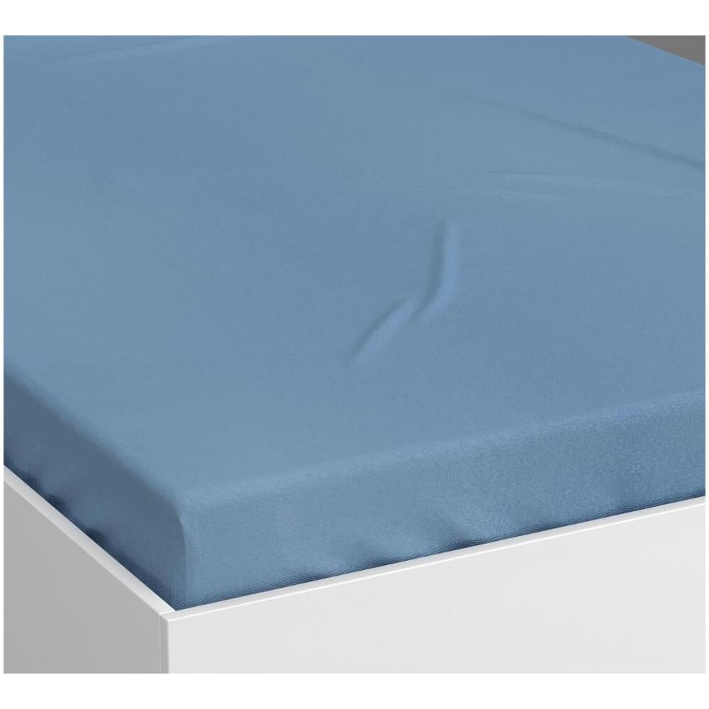 Lenzuolo Jersey Azzurro Con Angoli 120 X 200 - Foto 2