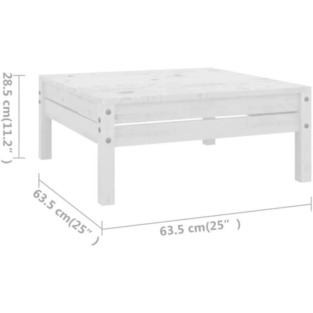 Set Salotto da Giardino 5 pz in Legno Massello di Pino Bianco - Foto 7