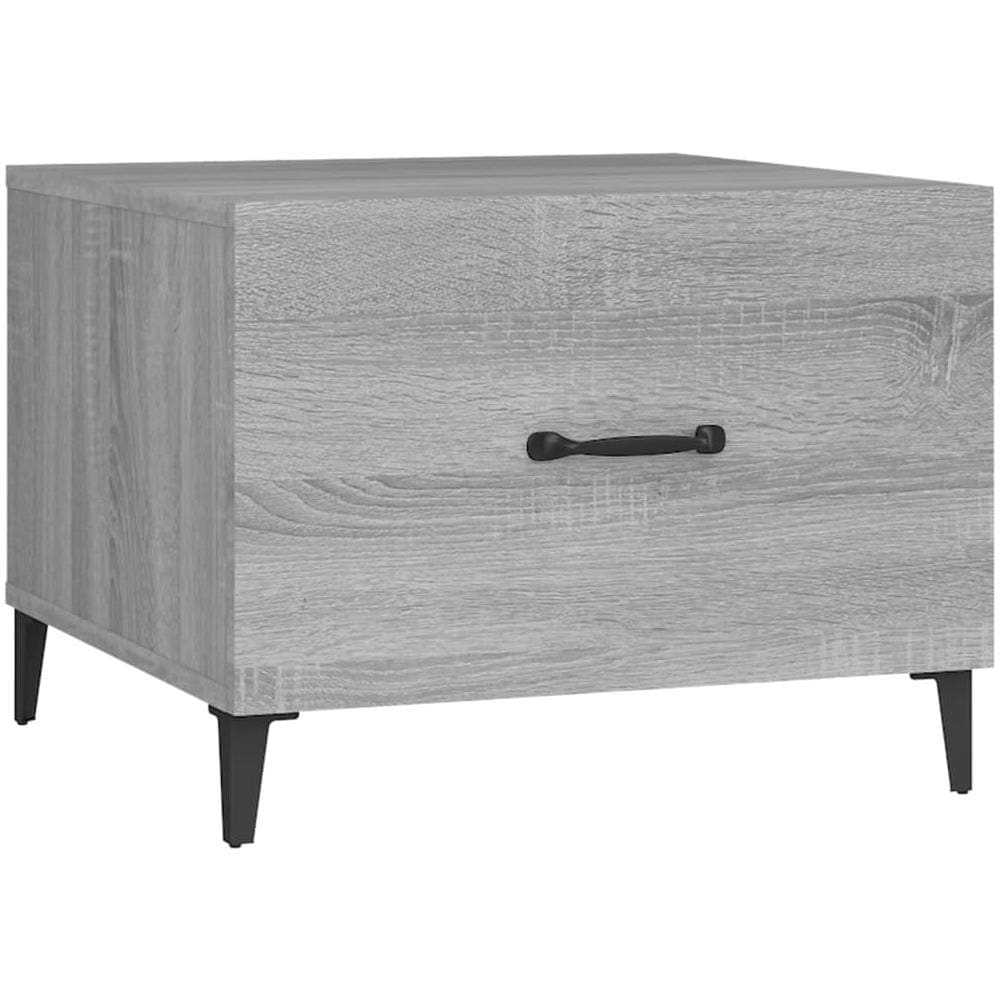 Tavolino Da Salotto Gambe In Metallo Grigio Sonoma 50x50x40 Cm - Foto 1