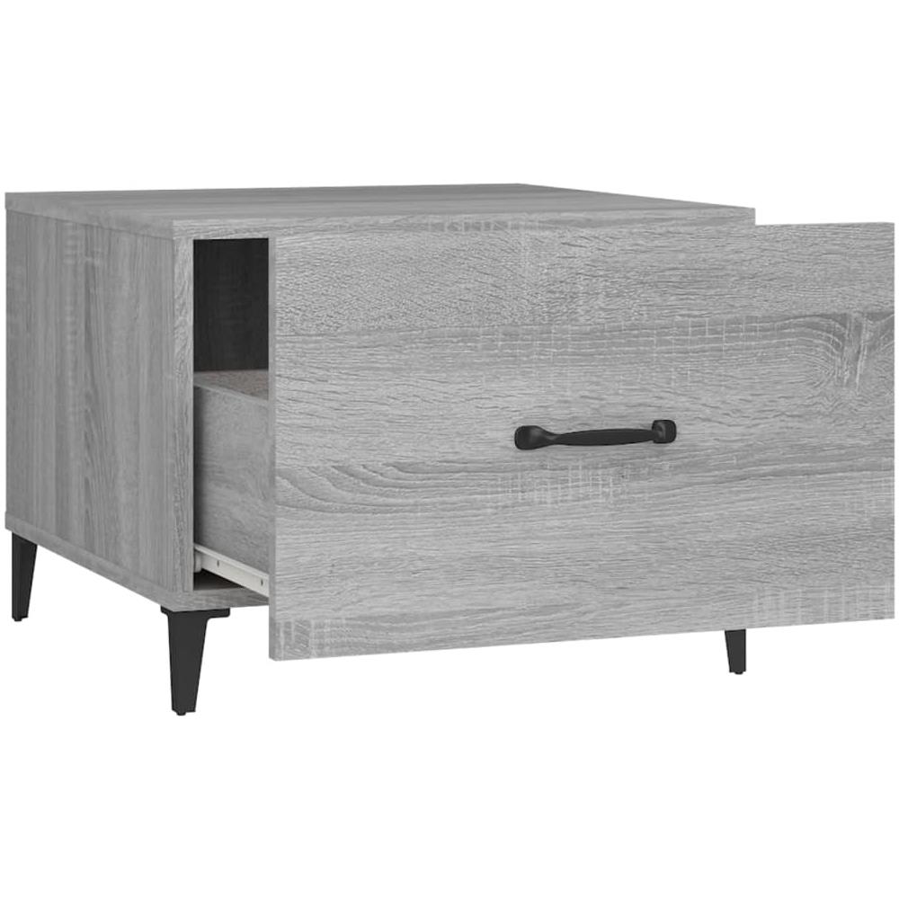 Tavolino Da Salotto Gambe In Metallo Grigio Sonoma 50x50x40 Cm - Foto 7