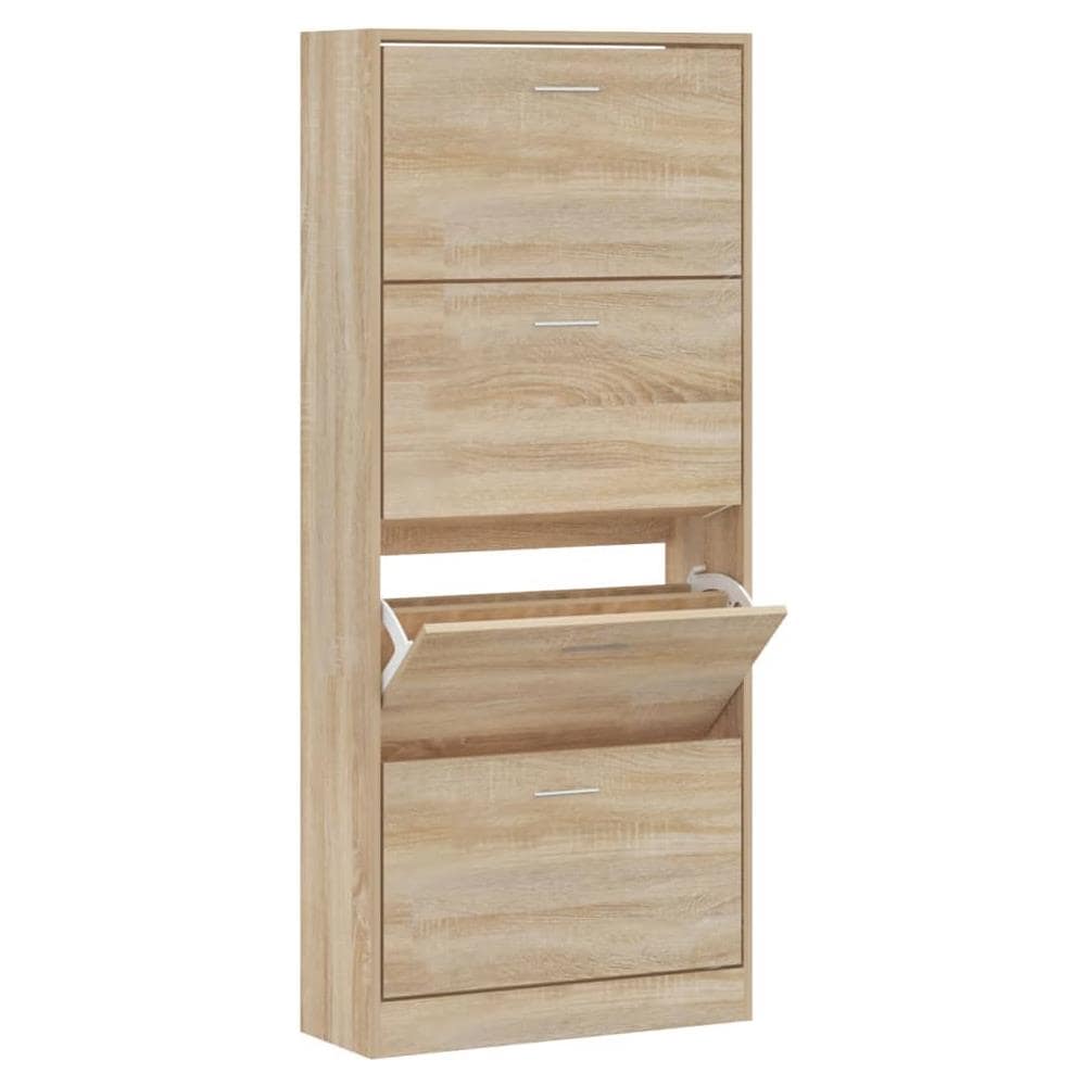 Scarpiera Rovere Sonoma 63x24x147 Cm In Legno Multistrato - Foto 2