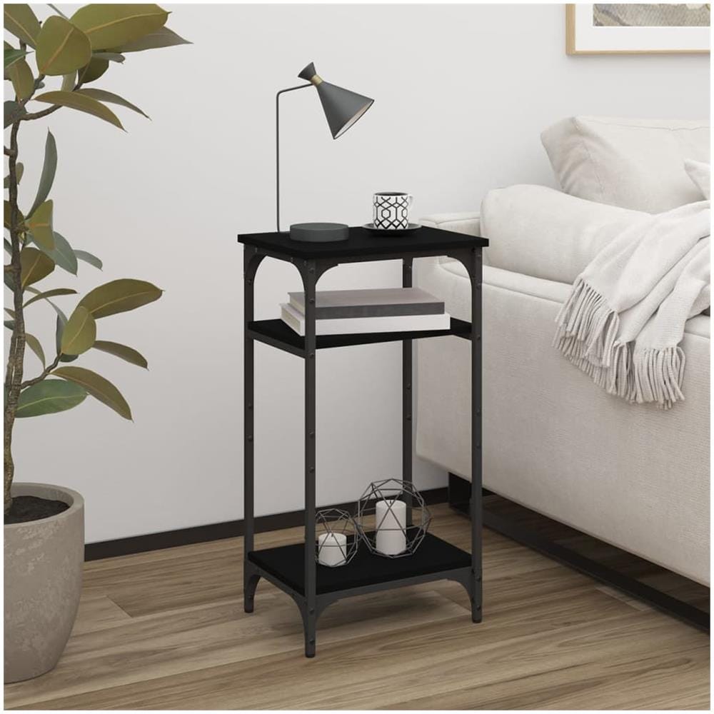 Tavolino Nero 40x30x75 Cm In Legno Multistrato - Foto 1